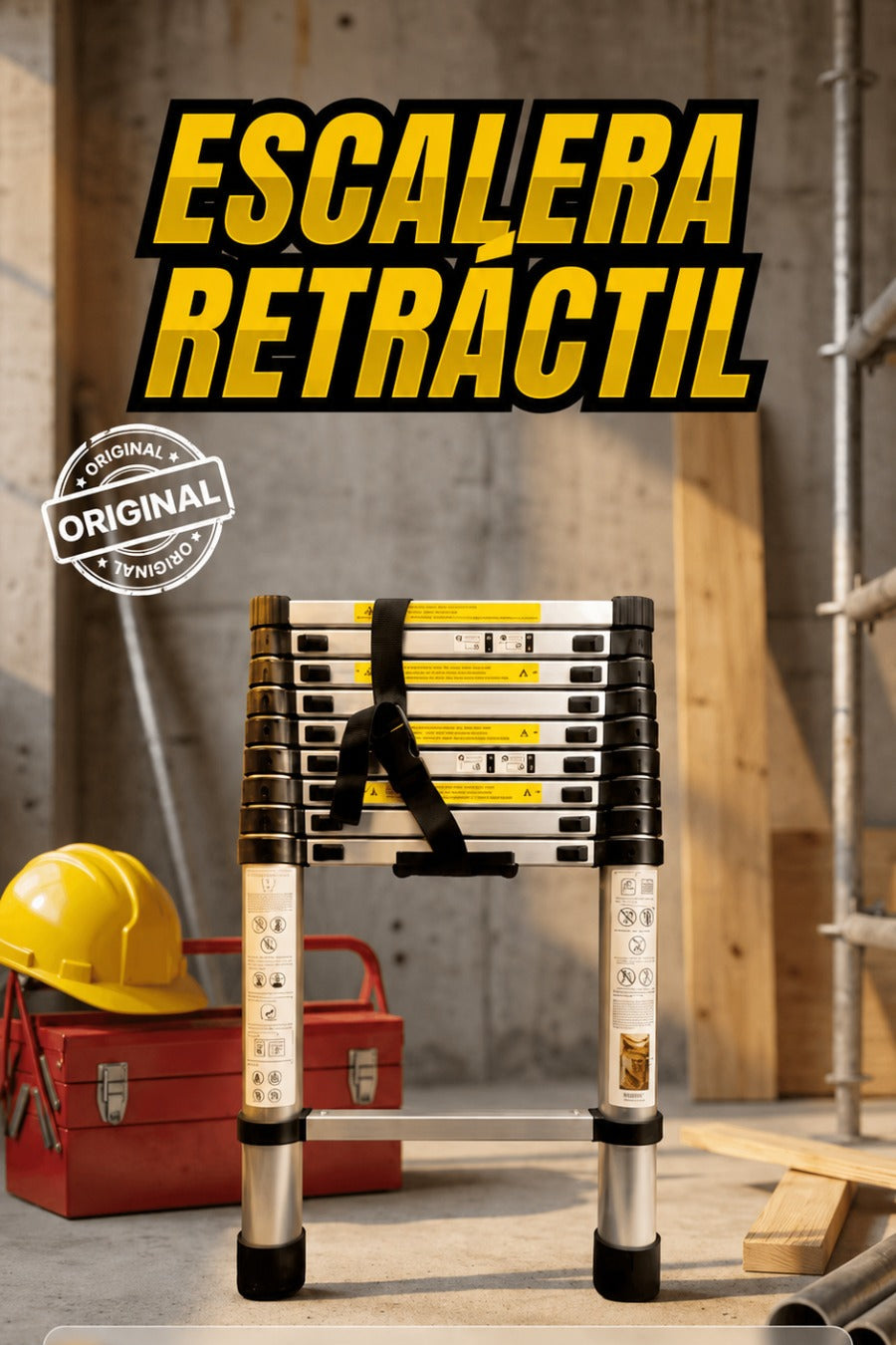 Escalera Retráctil 2,9 / 3,8 - Práctica y segura para tu hogar